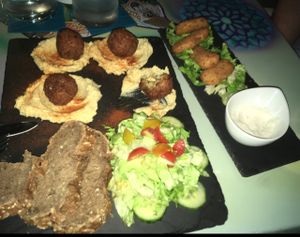 falafel & vegan nuggets!  at BuenaVida Vegan in Tenerife