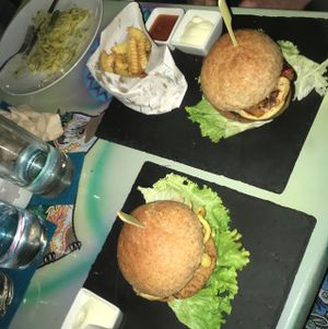 burgers were amazing!  at BuenaVida Vegan in Tenerife
