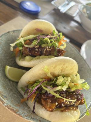 Tempeh bao bun   at BuenaVida Vegan in Tenerife