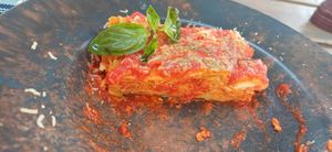 Lasagna at BuenaVida Vegan in Tenerife