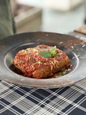 Vegan lasagne   at BuenaVida Vegan in Tenerife