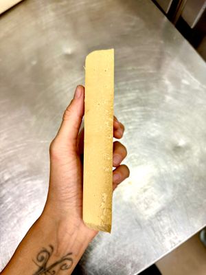 Nuestro queso parmesano casero at BuenaVida Vegan in Tenerife