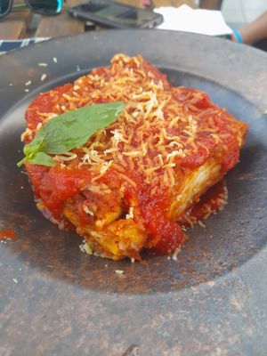 Lasagna at BuenaVida Vegan in Tenerife