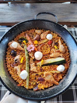 Paella at BuenaVida Vegan in Tenerife