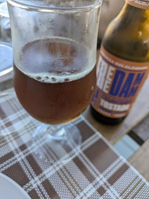 Alcohol free beer at BuenaVida Vegan in Tenerife