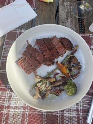Redefine steak   at BuenaVida Vegan in Tenerife