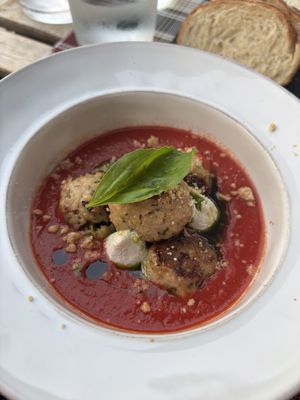 No meatballs   at BuenaVida Vegan in Tenerife