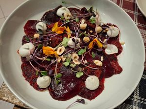 January 2026 - Beet Carpaccio at BuenaVida Vegan in Tenerife