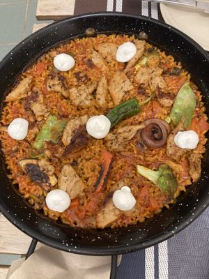 „Chicken“-Paella   at BuenaVida Vegan in Tenerife