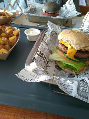 My first Beyond Burger!! at BuenaVida Vegan in Tenerife