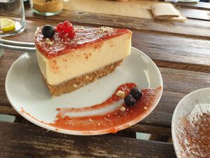 Cheesecake 😋 at BuenaVida Vegan in Tenerife