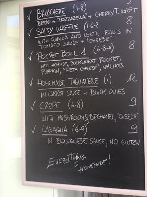 The current menus as of December 2019 at BuenaVida Vegan in Tenerife