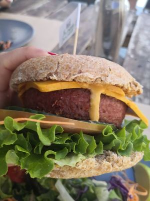Beyond burger at BuenaVida Vegan in Tenerife