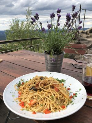 Pasta at Berggaststatte Papststein in Gohrisch