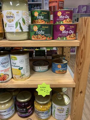 Close up shelf  at Sunrise Organics in Bournemouth