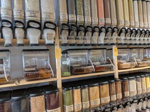 bulk section at Sunrise Organics in Bournemouth