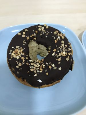Chocolate vegan doughnut  at Toque de Canela in Zaragoza