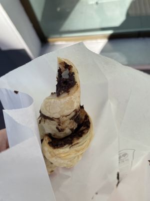 Chocolate filled pastry  at Toque de Canela in Zaragoza