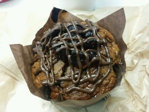 Turkish delight muffin (vegan) at The Dharma Hub in Frankston