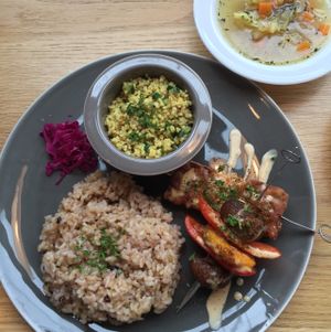 lunch set also came with a small salad at 8ablish in Tokyo