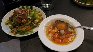 soup and salad at 8ablish in Tokyo