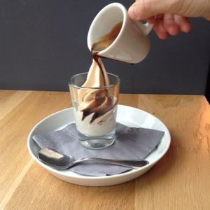 Vegan affogato with organic espresso at 8ablish in Tokyo