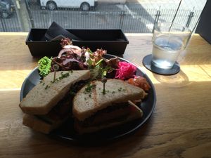 sandwich with salad at 8ablish in Tokyo