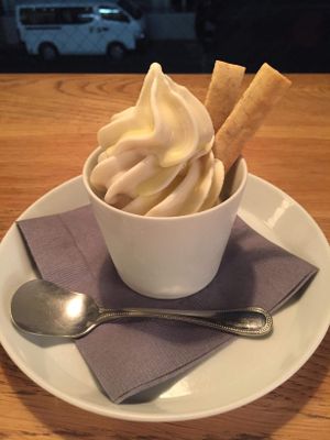 Vanilla ice cream with bergamot oil at 8ablish in Tokyo
