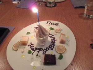 Birthday dessert plate  at 8ablish in Tokyo