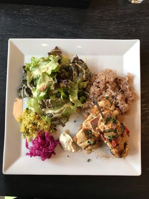 Vegan souvlaki  at 8ablish in Tokyo