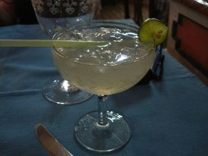Side car : lemon juice, rum, ice and triple sec. at Paladar Sol y Son in Trinidad