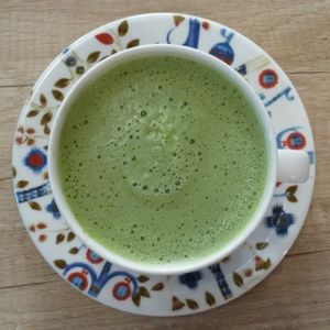 Matcha cappuccino at Frutever in Riga