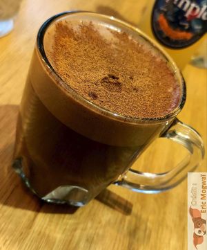 Hot chocolate with soy milk and cinnamon  at Le Potager de Charlotte in Paris