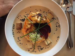 Purée de patate douce (nouveau plat!) at Le Potager de Charlotte in Paris