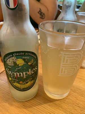 Part of the brunch: nice refreshing “energizing” juice  at Le Potager de Charlotte in Paris