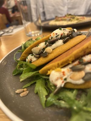 Rice pancakes  at Le Potager de Charlotte in Paris