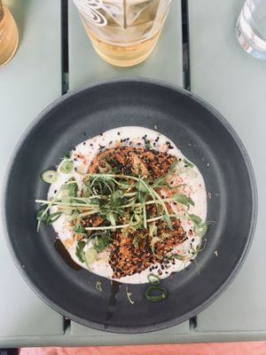 Entrée : tofu mariné au sésame   at Le Potager de Charlotte in Paris