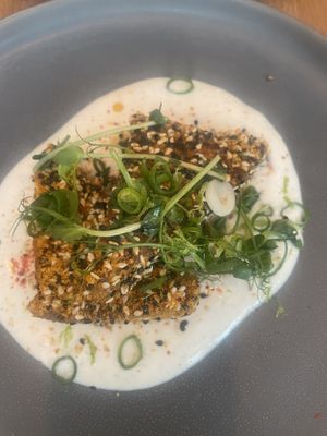 Marinated tofu  at Le Potager de Charlotte in Paris