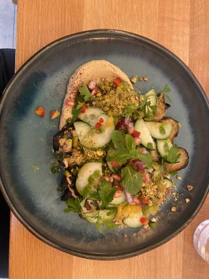 Eggplant dish  at Le Potager de Charlotte in Paris