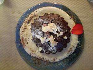 chocolate dessert at Le Potager de Charlotte in Paris