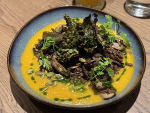 Lentils & Mushroom main course  at Le Potager de Charlotte in Paris