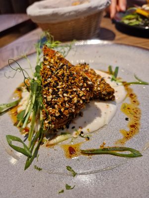 Sesame encrusted tofu at Le Potager de Charlotte in Paris