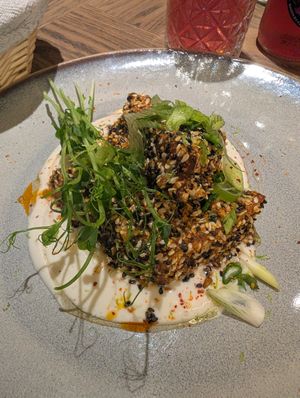 Sesame marinated tofu at Le Potager de Charlotte in Paris