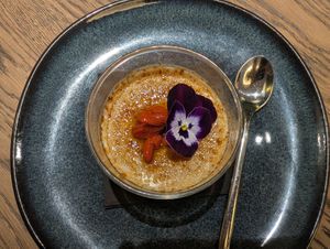 Creme brulee at Le Potager de Charlotte in Paris
