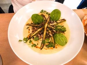 Curry asparagus  at Le Potager de Charlotte in Paris