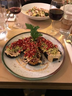 Hearty eggplant dish at Le Potager de Charlotte in Paris