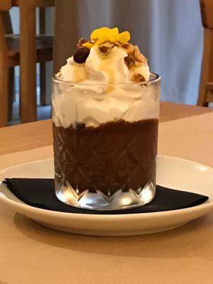 Chocolate cream mousse at Le Potager de Charlotte in Paris