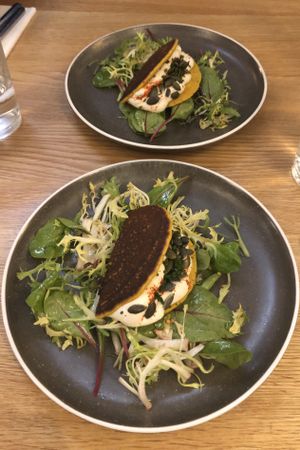 Chickpea & Rice pancake at Le Potager de Charlotte in Paris