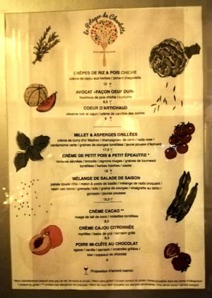 Menu April 2019 at Le Potager de Charlotte in Paris