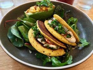 Salty panecakes at Le Potager de Charlotte in Paris